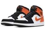 Jordan Air Jordan 1 MID SHATTERED Баскетбольный щит Амортизация MID Топ Винтажные баскетбольные кроссовки Унисекс Белый Оранжевый — изображение 3