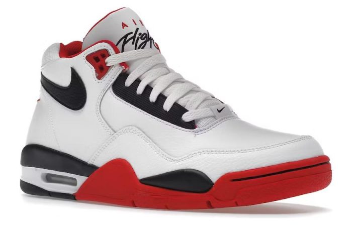 Nike Flight Legacy MID Топ Винтажные Баскетбольные Кроссовки Унисекс Красный Белый — изображение 3