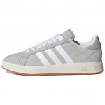 Adidas Grand Court Base 00s Low Топ Скейтборд Кроссовки Унисекс Серый Белый