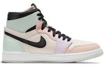 Jordan Air Jordan 1 High Zoom Air CMFT 'Пасха' Высокий Топ Винтажные Баскетбольные Кроссовки Женские Розовый Зеленый Фиолетовый — изображение 2