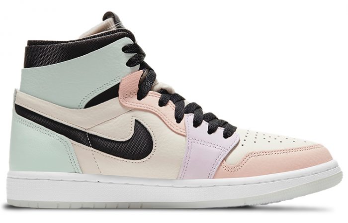 Jordan Air Jordan 1 High Zoom Air CMFT 'Пасха' Высокий Топ Винтажные Баскетбольные Кроссовки Женские Розовый Зеленый Фиолетовый — изображение 2
