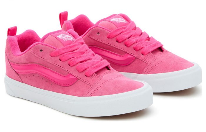 VANS Knu Skool 'Нубук Розовый Glo' Питайя Низкие Кроссовки для скейтбординга Унисекс Розовый — изображение 3