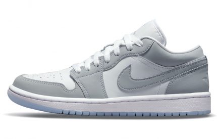 Jordan Air Jordan 1 Low 'Волк GREY' Нижняя юбка Резистентный Низкий Топ Винтажные баскетбольные кроссовки Женские Серый Белый