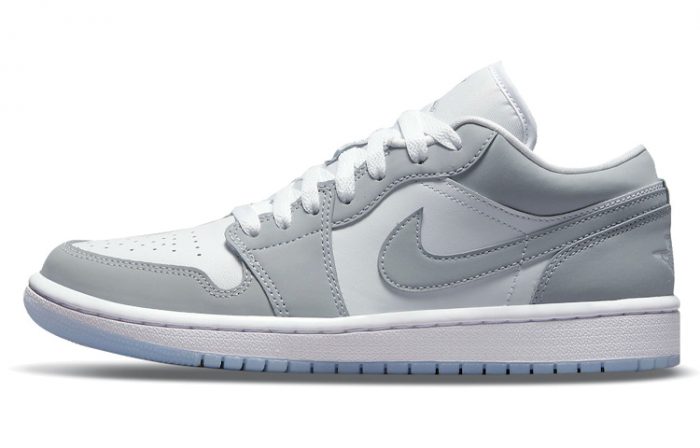 Jordan Air Jordan 1 Low 'Волк GREY' Нижняя юбка Резистентный Низкий Топ Винтажные баскетбольные кроссовки Женские Серый Белый — изображение 1
