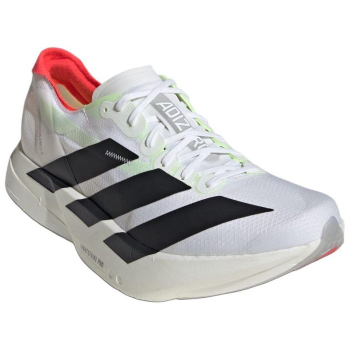 Adidas Adizero Adios Pro 4 Амортизация Износостойкий Низкий Топ Беговые кроссовки Мужские Белые — изображение 3