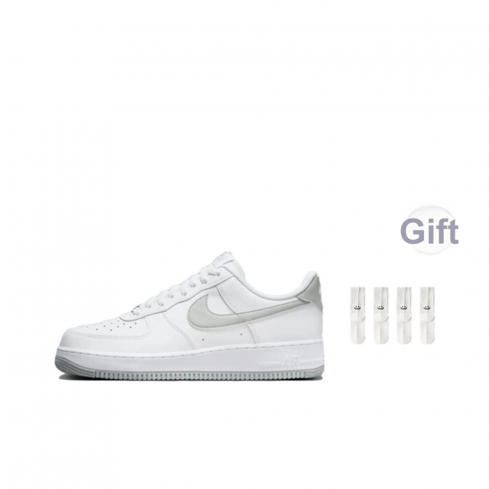 Nike Air Force 1 Low Топ Скейтборд Кроссовки Мужские Белые Серые — изображение 7