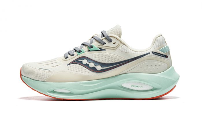 Saucony Phoenix Inferno Firebird 3 Амортизация Низкий Топ Тренировочные Спринт Беговые Кроссовки Унисекс Бежевый Серый Зеленый — изображение 1