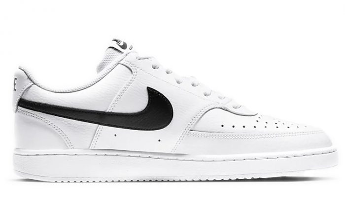 Nike Court Vision 1 Low Топ Скейтборд Кроссовки Унисекс Белый Черный — изображение 2