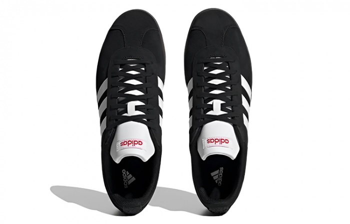 Adidas VL Court 2,0 Лайфстайл Низкие Кроссовки для скейтбординга Унисекс Черно-белые — изображение 4