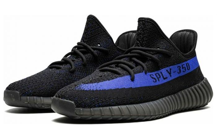 Adidas Originals Yeezy Boost 350 V2 Low Топ Городской Коммутирование Беговые кроссовки Унисекс Черный Синий — изображение 2