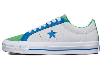 Конверс One Star Pro Slip-Resistant Low-Top Скейтборд Кроссовки Unisex Белый Зеленый Синий