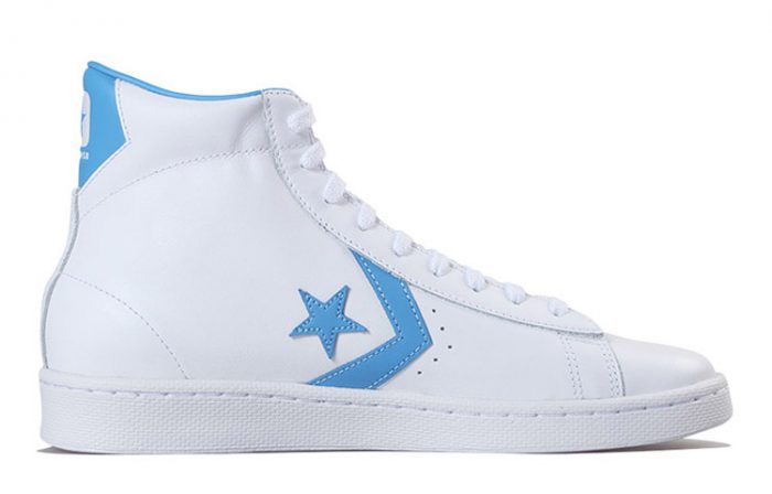 Конверс Cons Pro Leather Slip-Resistant Shock Absorbers High Top Скейтборд Кроссовки Unisex Белый Синий — изображение 2