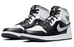 Jordan Air Jordan 1 MID 'Белый Shadow' MID Топ Винтажные баскетбольные кроссовки Мужской Черный белый серый — изображение 3
