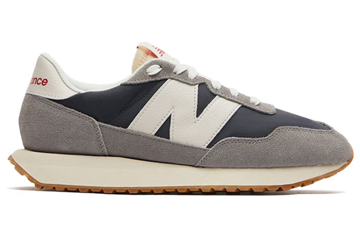 New Balance NB 237 Амортизаторы Устойчивые к истиранию Низкий Топ Повседневные Беговые кроссовки Унисекс Серый Синий — изображение 2