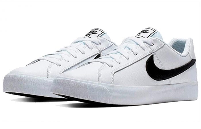 Nike Court Royale AC Low Топ Скейтборд Кроссовки Унисекс Белый Черный — изображение 3