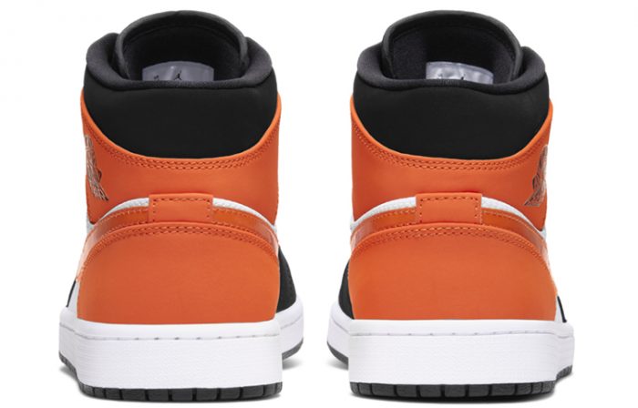 Jordan Air Jordan 1 MID SHATTERED Баскетбольный щит Амортизация MID Топ Винтажные баскетбольные кроссовки Унисекс Белый Оранжевый — изображение 5