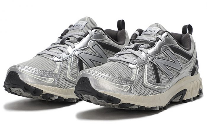 New Balance NB 410 V5 Устойчивый к истиранию Низкий верх Trail Бег Городской Коммутирование Беговые кроссовки Унисекс Серебряный — изображение 3