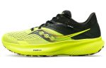 Saucony Ride 16 Противоскользящий Устойчивый к истиранию Низкий Топ Повседневные Беговые кроссовки Мужские Черные Желтые