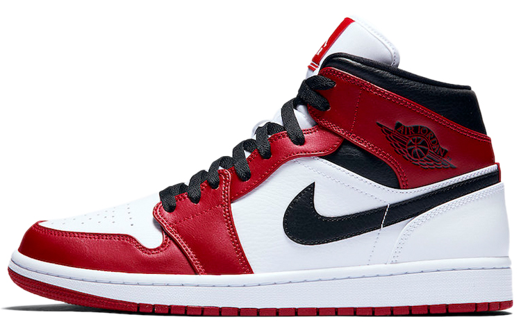 490c57f376874a33942935e4e0d72b39.jpg Jordan Air Jordan 1 MID 'Чикаго' MID Топ Винтажные баскетбольные кроссовки Мужской Красный белый черный — изображение 1
