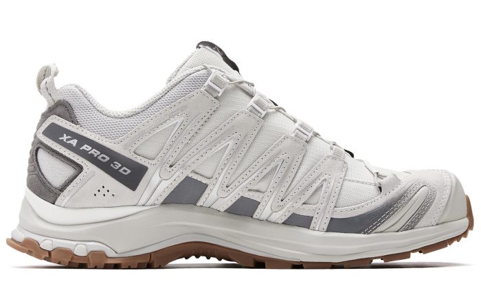 SALOMON XA PRO 3D Suede Низкий Топ Уличная Обувь Унисекс Серый Белый Камлет Серый — изображение 2