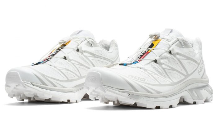 SALOMON XT 6 Устойчивые к истиранию низкие беговые кроссовки унисекс ледниково-белый — изображение 3