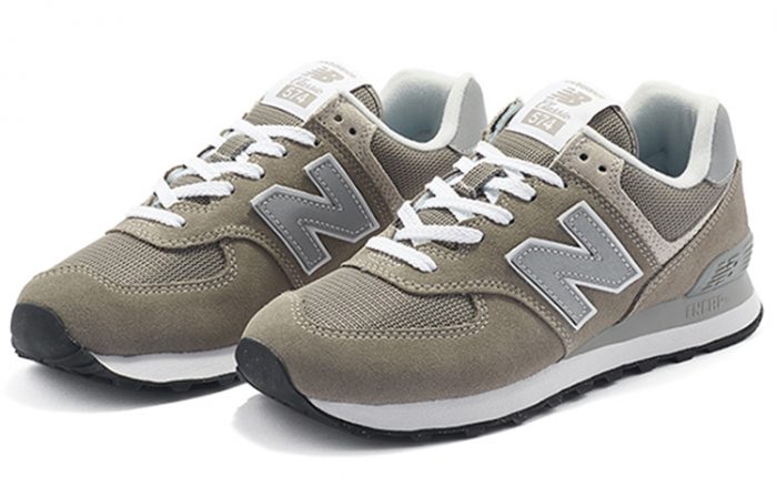 New Balance NB 574 Устойчивый к истиранию Дышащий Низкий Топ Повседневная Городская Коммутерская Обувь для Трейл-бега Унисекс Серый — изображение 3