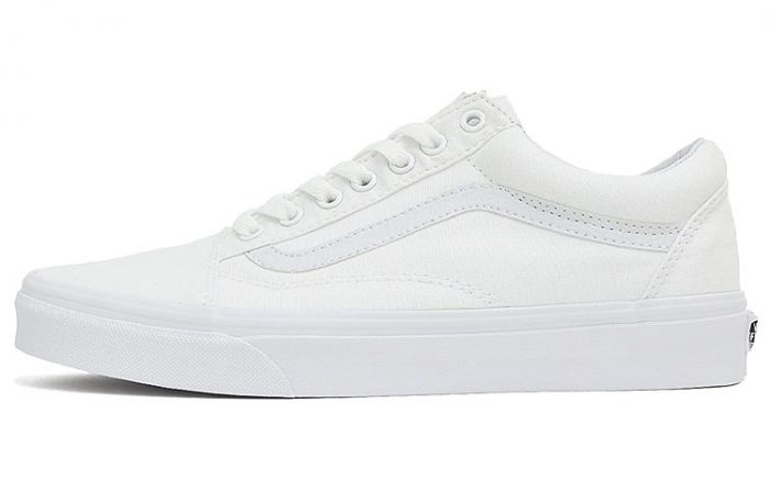 VANS Old Skool Белый Легкий Низкий Топ Скейтборд Кроссовки Унисекс Чисто Белый — изображение 1