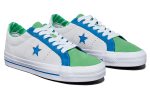 Конверс One Star Pro Slip-Resistant Low-Top Скейтборд Кроссовки Unisex Белый Зеленый Синий — изображение 3