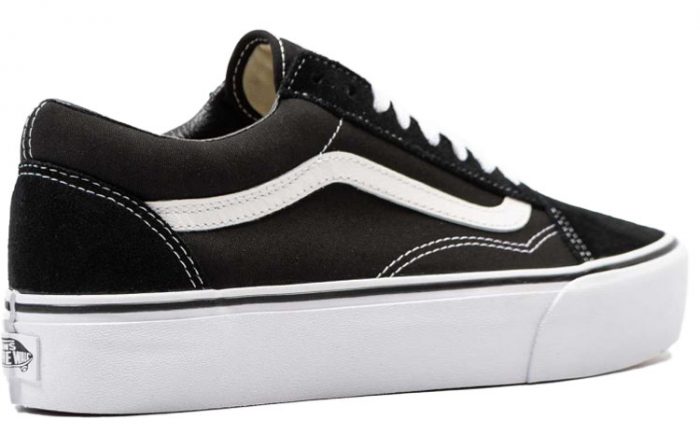 Vans Old Skool Collection Платформа Черный Белый Низкие Кроссовки для скейтбординга Унисекс Черный — изображение 3
