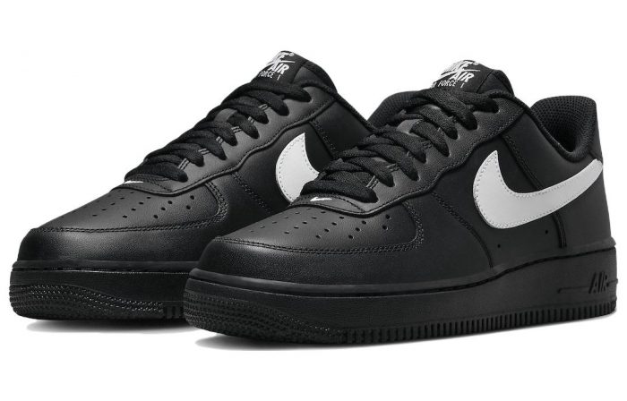 Nike Air Force 1 Abrasion Resistant Низкие Кроссовки для скейтбординга Унисекс Черный Белый — изображение 3