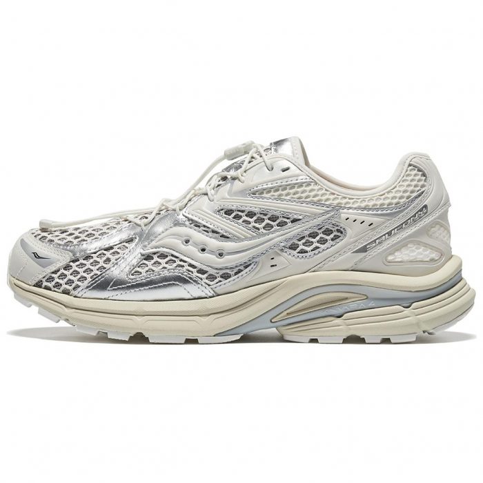 Saucony Kinvara Elite 4 Low Топ Повседневный Тренировки Городской Коммутирование Беговые кроссовки Унисекс Белый Серебряный — изображение 1