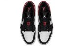 Jordan Air Jordan 1 Low 'Черный Палец' Низкий Топ Винтажные Баскетбольные Кроссовки Унисекс Черный Красный Белый — изображение 4