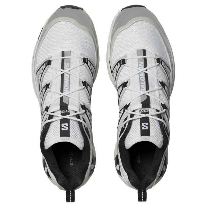 SALOMON XT 6 Устойчивые к истиранию Противоскользящие Увеличивающие высоту Низкие Кроссовки для бега Унисекс Белый Черный — изображение 4