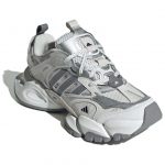 Adidas XLG RUNNER DELUXE Устойчивый к истиранию Низкий Топ Повседневные Городские Кроссовки для Коммуникативных Беговых Кроссовки Унисекс Серый Белый — изображение 3