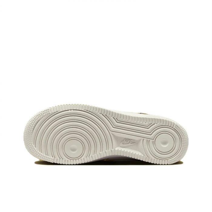 Nike Air Force 1 Мини Золотой Устойчивый к истиранию Низкий Топ Скейтборд Кроссовки Женские Белый Золотой — изображение 9