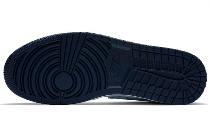Jordan Air Jordan 1 Low SE Промытый деним Устойчивый к истиранию Низкий топ Винтажные баскетбольные кроссовки Мужские Белый Синий — изображение 5