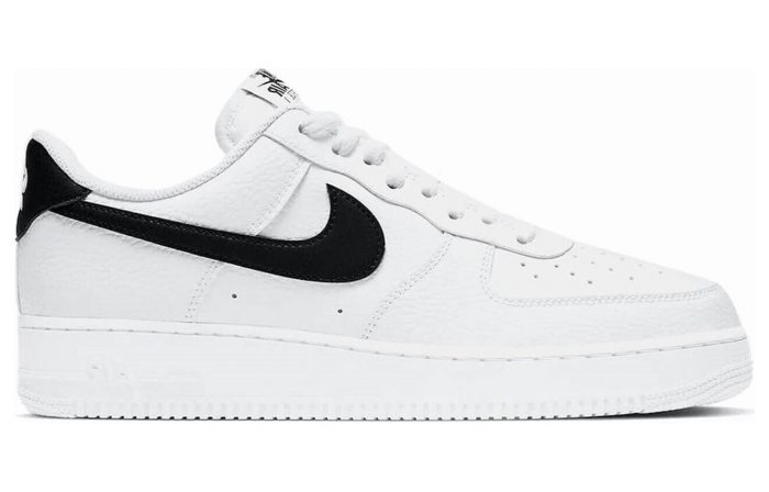 Nike Air FORCE 1 'Белый и Черный' Противоскользящие Низкие Кроссовки для скейтбординга Мужские Белый Черный — изображение 2