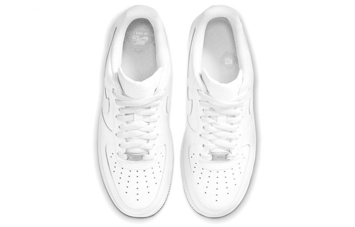 Nike Air Force 1 'Triple White' Устойчивые к истиранию низкие скейтборд-кроссовки Женские Чисто белый — изображение 4