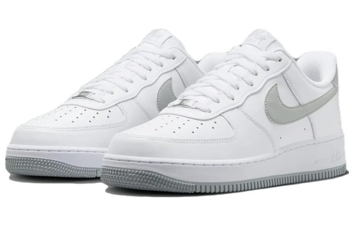 Nike Air Force 1 Low Топ Скейтборд Кроссовки Мужские Белые Серые — изображение 3