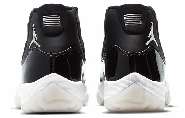 Jordan Air Jordan 11 'Jubilee' 25 Anniversary MID Топ Винтажные баскетбольные кроссовки Мужской Черный белый — изображение 5