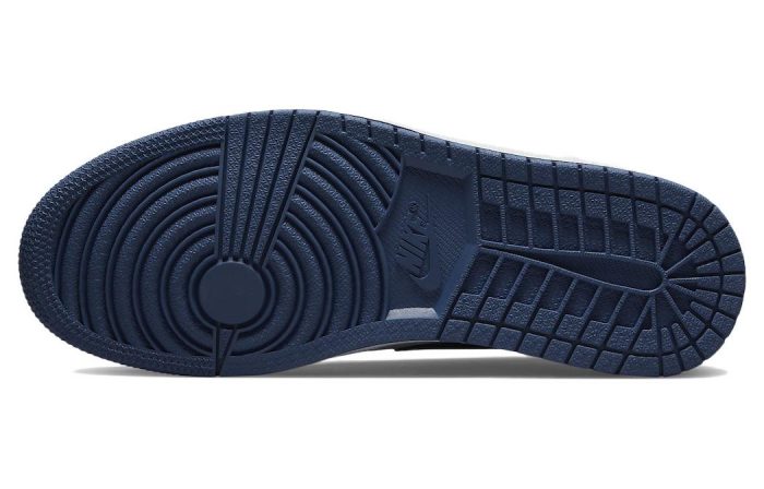 Jordan Air Jordan 1 Low Устойчивый к истиранию Низкий Топ Винтажные баскетбольные кроссовки Мужской Морской синий — изображение 5