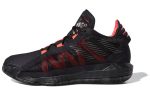 Adidas Dame 6 Slip Резистентный к истиранию Легкий MID Баскетбольные кроссовки Мужской Черный Красный Азиатская Версия