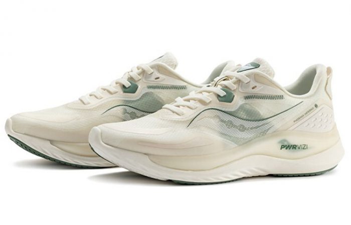 Saucony Phoenix Inferno Firebird 2 Беговые кроссовки Низкий топ Бежевый зеленый Унисекс — изображение 3
