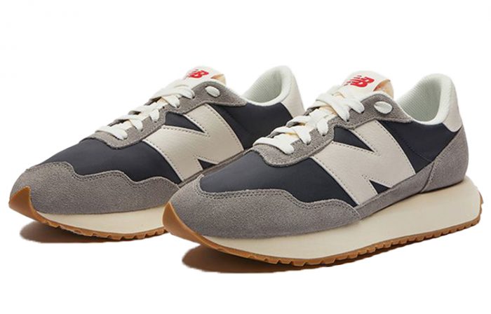New Balance NB 237 Амортизаторы Устойчивые к истиранию Низкий Топ Повседневные Беговые кроссовки Унисекс Серый Синий — изображение 3