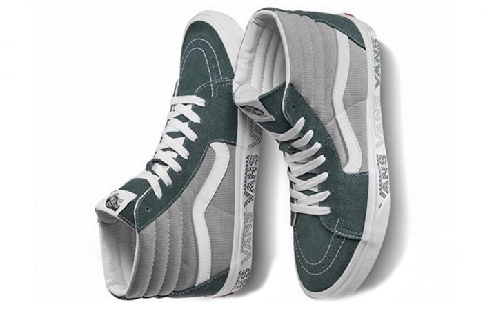 VANS SK8 High Топ Скейтборд Кроссовки Унисекс Серый Зеленый — изображение 3