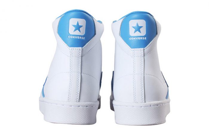 Конверс Cons Pro Leather Slip-Resistant Shock Absorbers High Top Скейтборд Кроссовки Unisex Белый Синий — изображение 4