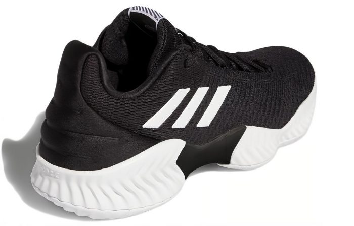 Adidas Pro Bounce 2018 Low Топ Баскетбольные кроссовки Мужской Черный Белый — изображение 4
