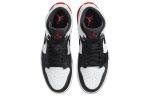 Jordan Air Jordan 1 MID SE MID Топ Винтажные баскетбольные кроссовки Мужской Белый Красный — изображение 4