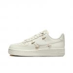 Nike Air Force 1 Мини Золотой Устойчивый к истиранию Низкий Топ Скейтборд Кроссовки Женские Белый Золотой — изображение 10