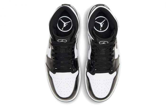 Jordan Air Jordan 1 MID SE Asw 'Черный и Белый' MID Топ Винтажные баскетбольные кроссовки Мужской Черный Белый — изображение 4